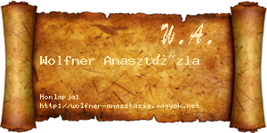 Wolfner Anasztázia névjegykártya